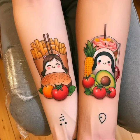 14 Humorous Food Tattoo Ideas and Meanings To Showcase Your Appetite To 11