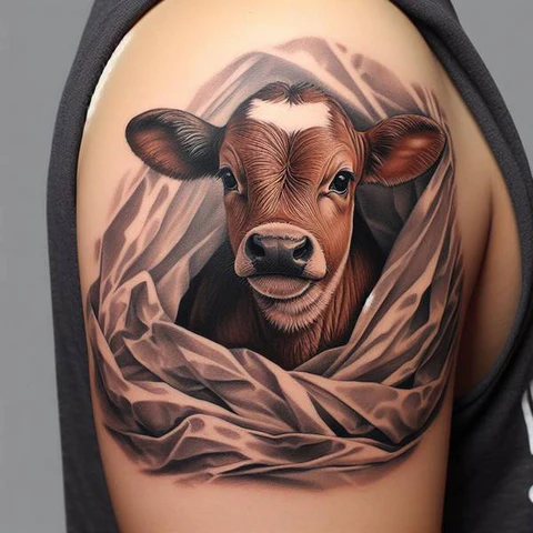 18 Fabulous Cow Tattoo Ideas For You 21 Cow Cover Up Tattoo
