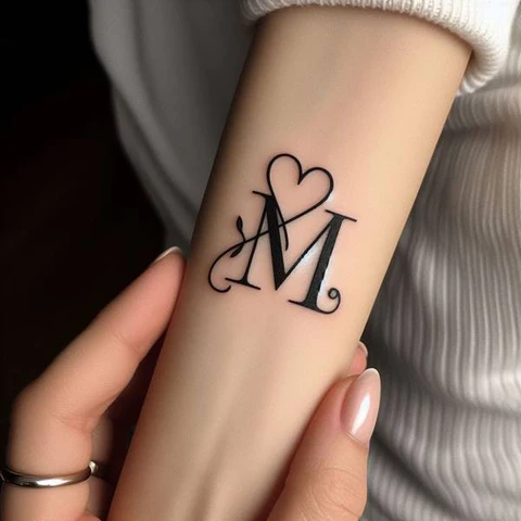 83 Classic Initial Tattoo Ideas To Stay With You Till Eternity! 18 Cursive Initial M Tattoo With Contortion