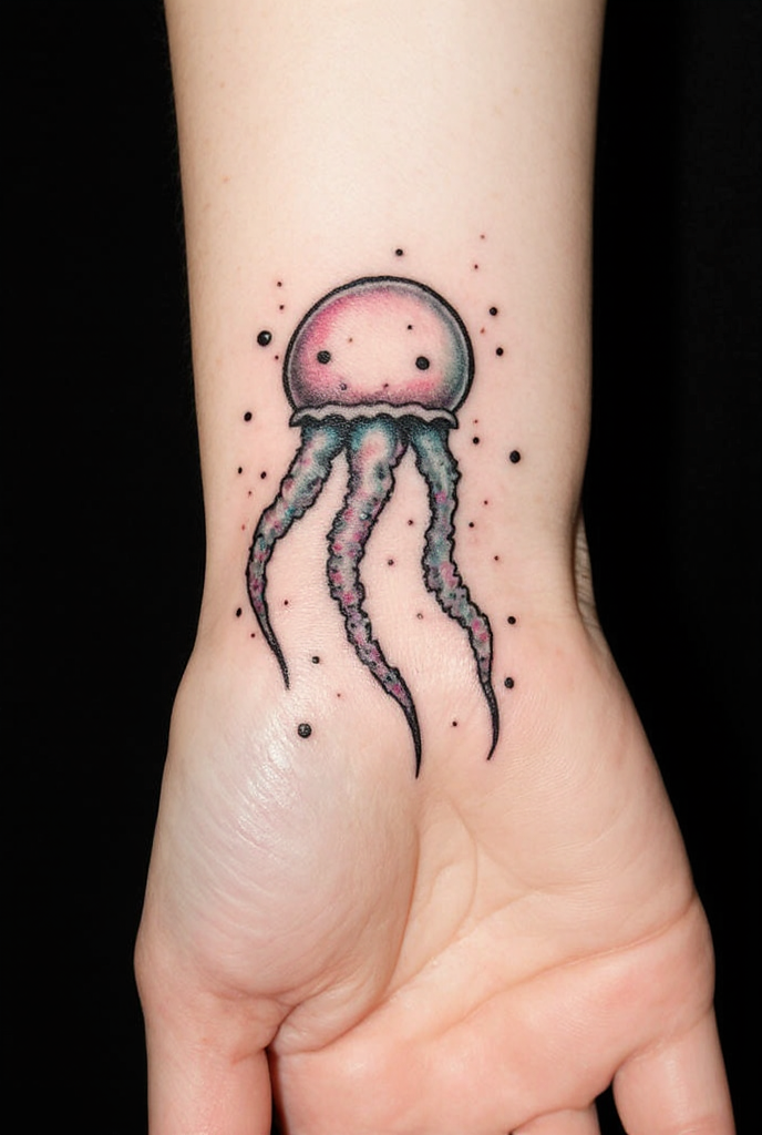 Cute Jellyfish Tattoo