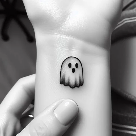 Dainty Ghostface Tattoo