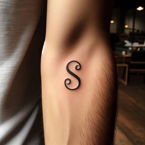83 Classic Initial Tattoo Ideas To Stay With You Till Eternity! 1 Dainty Initial S Tattoo