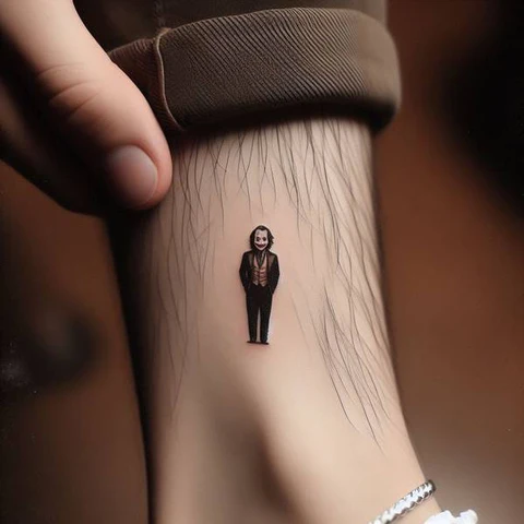 29 Fascinating Joker Tattoo Ideas 27 Dainty Joker Tattoo
