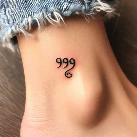 17 Astonishing 999 Tattoo Ideas That Are Both Meaningful And Stylish 19 Dainty Representation Of The Angelic Number