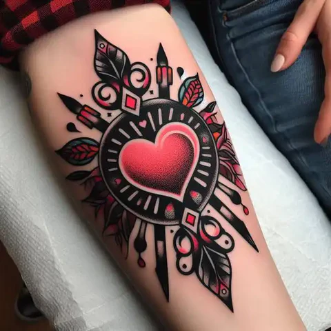 Dark Gothic Heart Tattoo