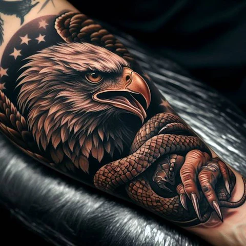 42 Exquisite Eagle Tattoo Ideas 4 Deadly Eagle Tattoo On The Forearm