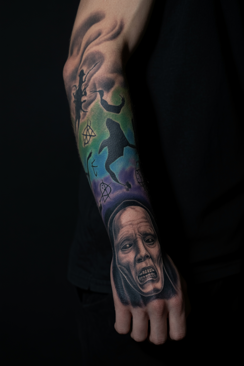 Death Eater Sleeve Tattoo 2
