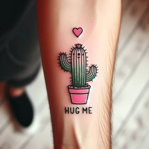23 Cactus Tattoo Ideas To Smile In The Face Of Adversary! 27 Delicate Cactus Heart Tattoo