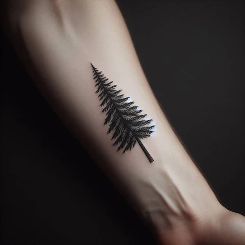 Deserving Pine Tree Tattoo On The Forearm2
