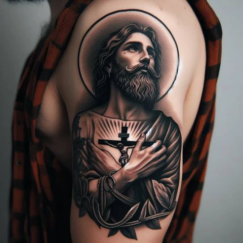 15 Sensational San Judas Tattoo Ideas 6 Detailed San Judas Tattoo On Arm2