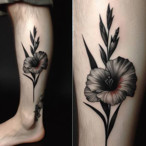 16 Pleasant Poppy Tattoo Ideas To Reveal Life’s Meaning! 12 Dichotomy Of Polar Concepts2 Shaded Gladiolus And Poppy Tattoo 1