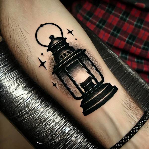 14 Vintage Lantern Tattoo Ideas 4 Disappearing The Darkness2