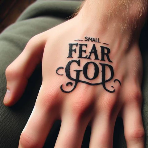 12 Fascinating Fear God Tattoo Ideas! 15 Discreet Fear God Tattoo On Hand 2