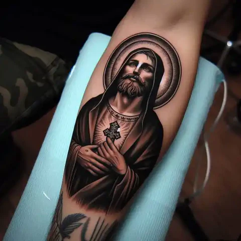 15 Sensational San Judas Tattoo Ideas 2 Discreet San Judas Tattoo2