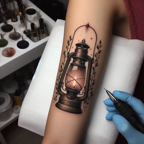 14 Vintage Lantern Tattoo Ideas 9 Duality Of Reality2