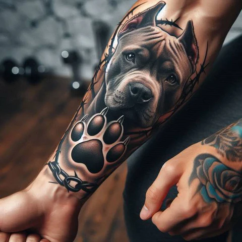 14 Glorious Pitbull Tattoo Ideas 12 Emblem Of