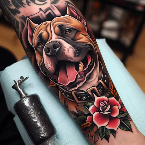 14 Glorious Pitbull Tattoo Ideas 5 Emblem Of Natur