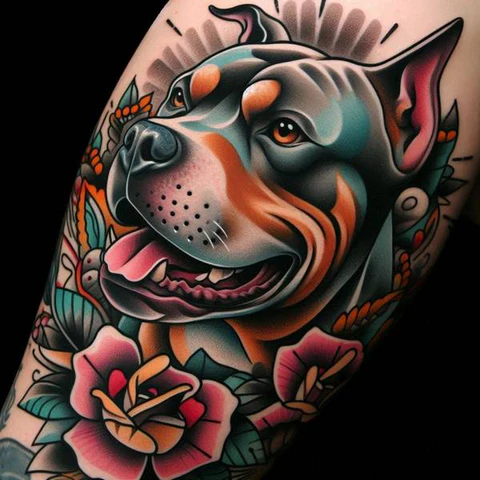 14 Glorious Pitbull Tattoo Ideas 6 Emblem Of Natur2
