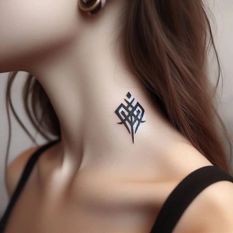 20 Glorious Valknut Tattoo Ideas To Unleash Your Inner Warrior 30 Entertaining The Artistic Side Creative Valknut Tattoo On Neck