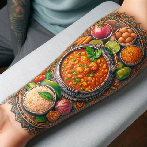 14 Humorous Food Tattoo Ideas and Meanings To Showcase Your Appetite To 20 Extraordinary Indian Food Tattoos to Reflect Yourself 2