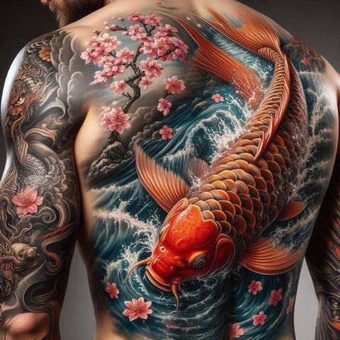 22 Powerful Water Tattoo Ideas 3 Exuberance of Traditio