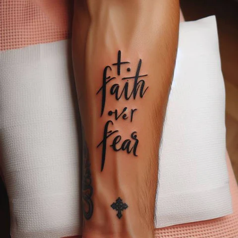 Faith Over Fear Tattoo