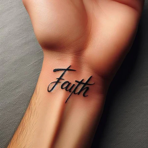 Faith tattoo on Wrist2