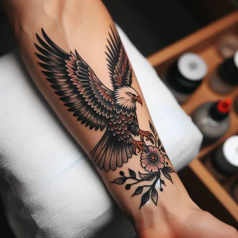 42 Exquisite Eagle Tattoo Ideas 29 Festive Japanese Eagle Tattoo