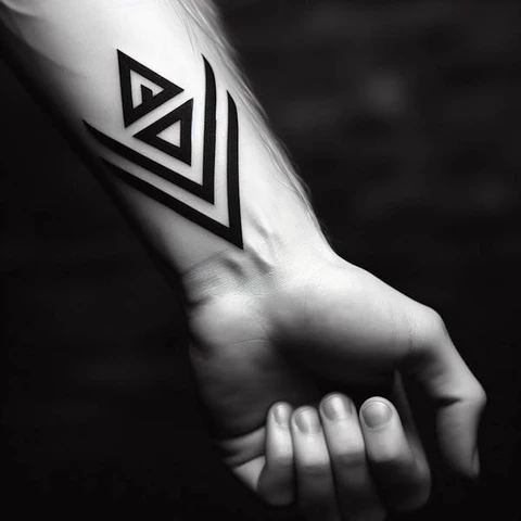 20 Glorious Valknut Tattoo Ideas To Unleash Your Inner Warrior 10 Flame Of Passion2 Fiery Valknut Tattoo On Forearm