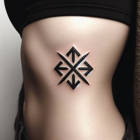 20 Glorious Valknut Tattoo Ideas To Unleash Your Inner Warrior 33 Following The PathIntertwining Valknut Tattoo On Ribs