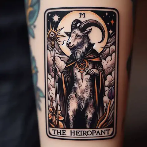 19 Mysterious Designs For Tarot Card Tattoos ideas 35 For Believers And Soldiers Of God3