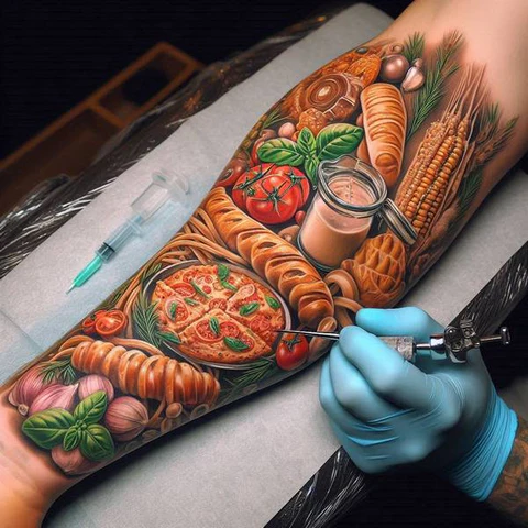 14 Humorous Food Tattoo Ideas and Meanings To Showcase Your Appetite To 26 Fresh Baked Ideas of Italian Food Tattoo