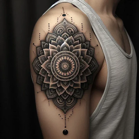 Graceful Stencil Mandala Tattoo to Fascinate Yourself 2