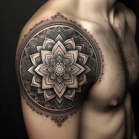 Graceful Stencil Mandala Tattoo to Fascinate Yourself