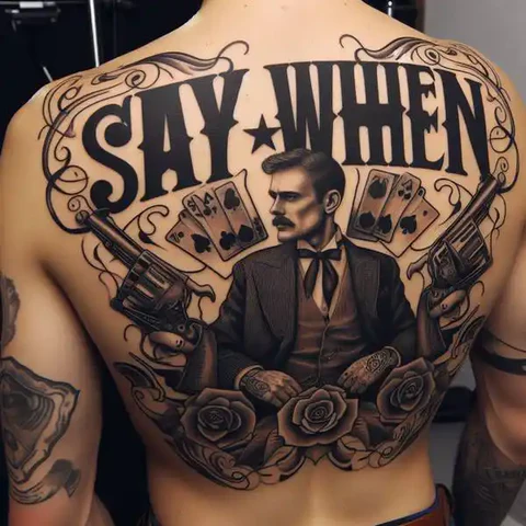 21 Dazzling Doc Holliday Tattoo Ideas To Sling Guns Like A Pro! 19 Grandiose Doc Holliday Back Tattoo With Idiosyncratic Elements