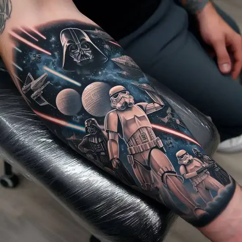 Grim Star Wars Tattoo On Forearm