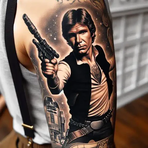 Handsome Han Solo Tattoo