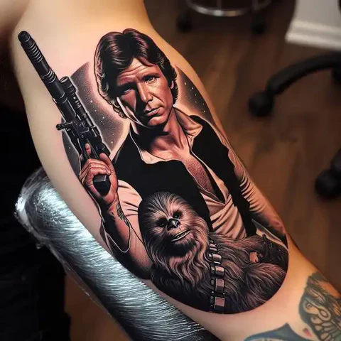 Handsome Han Solo Tattoo2