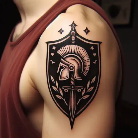 75 Meaningful Spartan Tattoo Ideas To Pump Your Blood With Adrenaline 6 Heart Design Of Spartan Shield