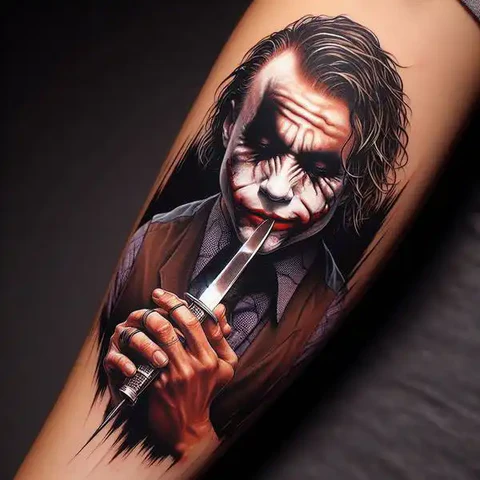 29 Fascinating Joker Tattoo Ideas 17 Heartwarming Heath Ledger Joker Tattoo2