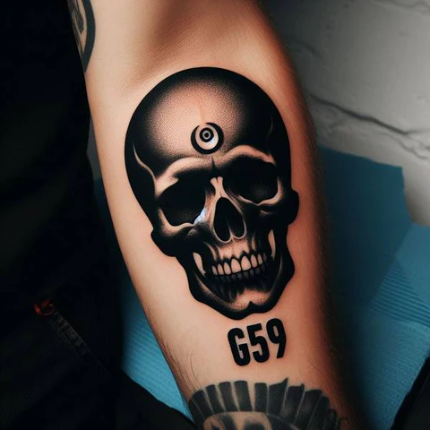 14 Timeless G59 Tattoo Ideas For People With No Fear! 1 Highly Stylized G59 Logo Tattoo