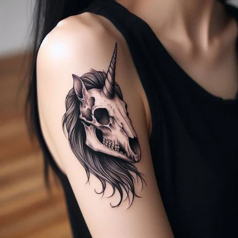 21 Mesmeric Ideas and Meanings of Unicorn Tattoos 7 Horror in The Hollows
