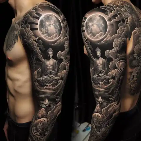 14 Stunning Spiritual Tattoo Ideas 1 Hyper Realistic Spiritual Tattoo On Sleeve