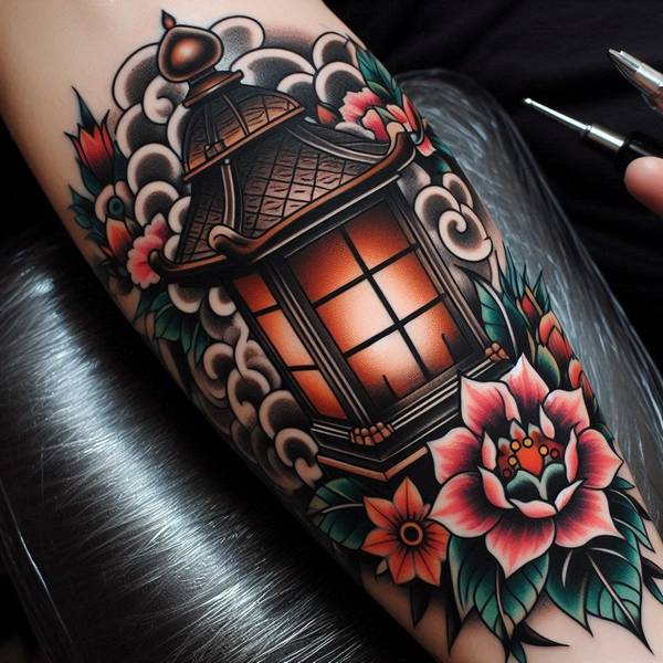14 Vintage Lantern Tattoo Ideas 15 Ignition Of Inner Strength