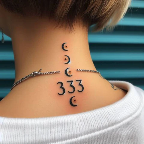11 Thrilling 333 Tattoo Ideas To Enhance Your Creative Prowess! 19 Ignition Of Passionate Flame Fiery 333 Tattoo On Ankle