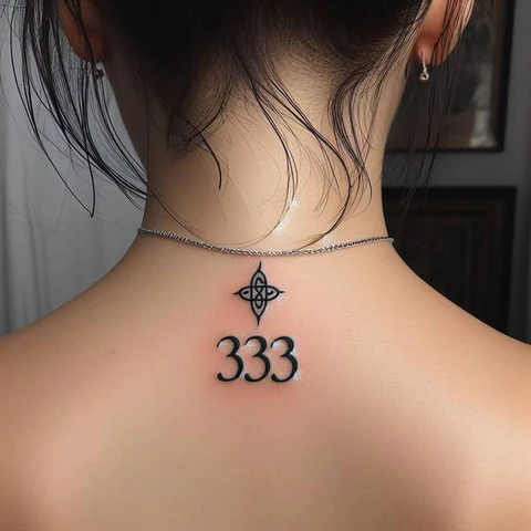 11 Thrilling 333 Tattoo Ideas To Enhance Your Creative Prowess! 18 Ignition Of Passionate Flames Fiery 333 Tattoo On Ankle