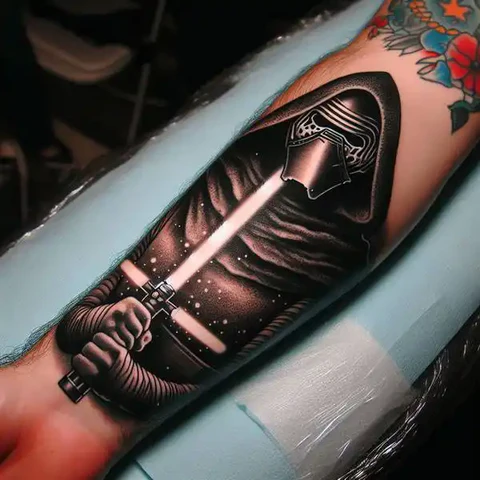 Intimidating Kylo Ren Star Wars Tattoo