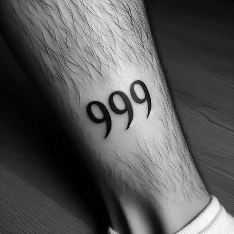 17 Astonishing 999 Tattoo Ideas That Are Both Meaningful And Stylish 21 Intricate 999 Tattoo On Leg 2