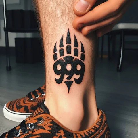 17 Astonishing 999 Tattoo Ideas That Are Both Meaningful And Stylish 20 Intricate 999 Tattoo On Leg