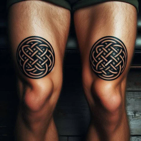 Intricate Above The Knee Celtic Tattoo